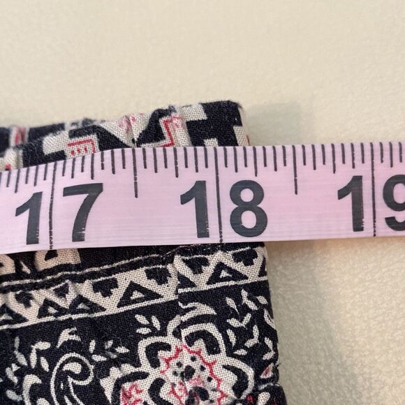 BCBG Maxazria BohoGrey Pink Black Floral Dressy Jogger Pants M Elastic Waist NEW - Picture 7 of 12